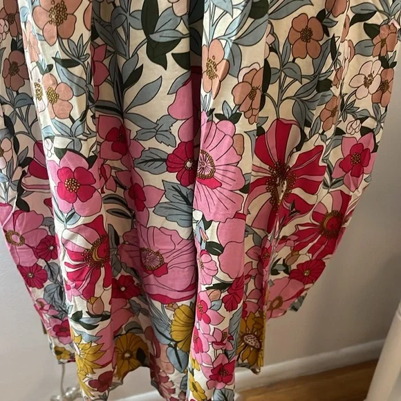 NATURAL LIFE Floral Midi Dress - Pink, Yellow, Green - Picture 3 of 7